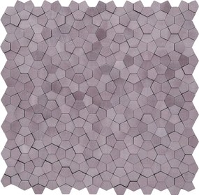Zelfklevende Mozaïektegels Metaal | Pentagon 3D Roze | 28,2×28,2 cm | Keuken, Bad &amp; WC