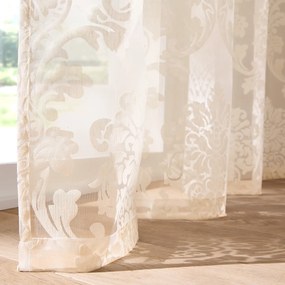 Damast glasgordijn met oogjes, Arabesque