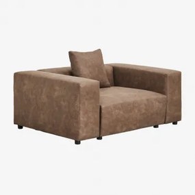 Fauteuil (↔︎165 Cm) Bruna Bruin Koffie Suède - Sklum
