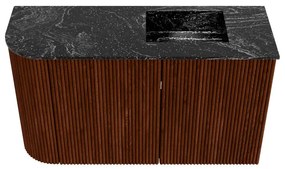 Mondiaz Joya DLux 70cm toiletmeubel ronding links ruby met wastafel faye rechts 1 kraangat lava