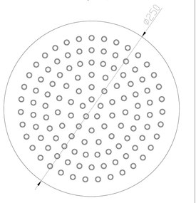 Mueller Round hoofddouche mat zwart 25cm