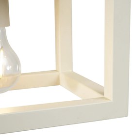 Eettafel / Eetkamer Industriële hanglamp beige 4-lichts - Cage Rack Industriele / Industrie / Industrial Binnenverlichting Lamp