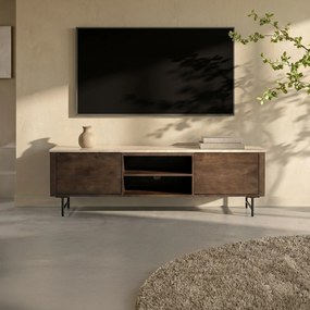 Tv-meubel Met Travertin Blad 170 Cm - 170x40x52cm.