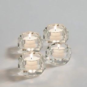 Set van 4 kandelaars van geslepen glas, MARLENE