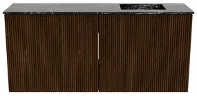 Mondiaz Joya DLux 90cm toiletmeubel walnut met wastafel faye rechts zonder kraangat lava