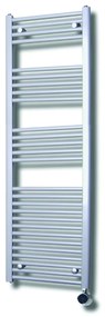 Sanicare elektrische design radiator 45x172cm zilvergrijs met thermostaat rechts chroom