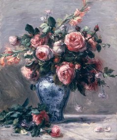 Pierre Auguste Renoir - Kunstdruk Vase of Roses, (35 x 40 cm)