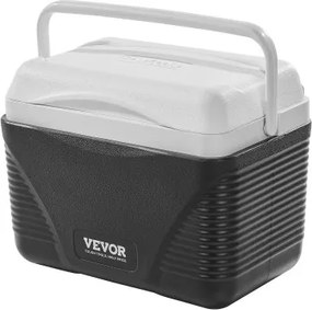 VEVOR draagbare koelbox (8,5 liter / 12 blikjes) met ijsopslag en stevige handgrepen, geïsoleerde draagbare koelbox van stevig materiaal, geschikt voor familiepicknicks en korte trips