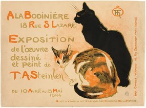 Kunstreproductie At the Bodiniere, 1894, Steinlen, Theophile Alexandre