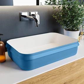 Mondiaz Arvo Solid Surface waskom 55x38cm jeans / talc