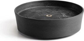 Ecopotsonderschotel op wielen - Rond - Dark Grey - Diameter 28,7 x H8,3 cm