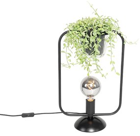 Moderne tafellamp zwart met glas - Roslini Modern E27 Binnenverlichting Lamp