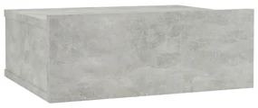 vidaXL Nachtkastje zwevend 40x30x15 cm bewerkt hout betongrijs