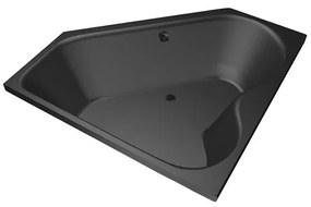 Xenz Cyprus Hoekbad - 145x145x53 - afvoer Midden - acryl - ebony 6864-29
