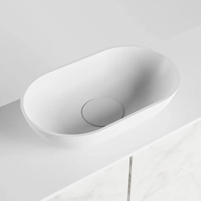 Mondiaz Fowy toiletmeubel 100cm Carrara met witte waskom midden zonder kraangat