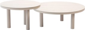 Iris set loungetafels 60xH36 cm en 80xH30,5 cm keramiek latte Taste 4SO