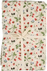Tafelkleed, GOTS bio-katoen, rood fruit, 145 x 300 cm
