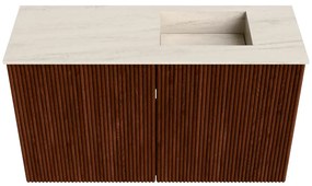 Mondiaz Joya DLux 70cm toiletmeubel ruby met wastafel faye rechts 1 kraangat meli