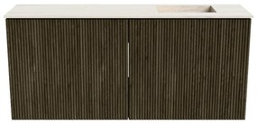 Mondiaz Joya DLux 90cm toiletmeubel shadow met wastafel faye rechts zonder kraangat meli