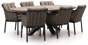 Apple Bee Milou/ROUGH-Y Ellips 240cm dining tuinset 7-delig