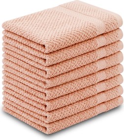 Gastendoek Popcorn Collectie – 8 stuks – 30×50 – perzik