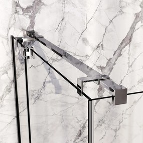 Brauer Stellar douchecabine met draaideur 120x80cm chroom