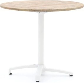 Inklapbare tafel Bellagio | Rond | Tuintafel Teakhout | Ø85cm | 2 personen | Kees Smit Tuinmeubelen