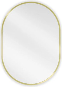 Mexen Loft ovale badkamerspiegel 70 x 50 cm, gouden frame - 9851-070-050-000-50