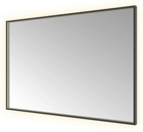 Hotbath &More Square rechthoekige spiegel 120x80cm geborsteld zwart PVD
