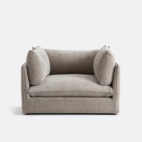 XL fauteuil Malo in getextureerd fluweel