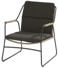 4 Seasons Outdoor | scandic living chair rope  Loungestoel    zwart weerbestendig