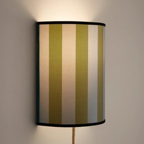 Wandlamp, van gestreept katoen en fluweel, STRIA