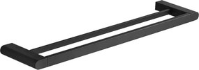 Mexen Adox dubbele handdoekhouder, zwart - 7018225-70