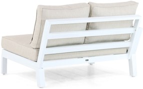 Hoek loungeset 5 personen Aluminium/Polywood (teakfinish) Wit  Lifestyle Garden Furniture Bilbao