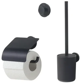 Tiger Urban Toiletaccessoireset Toiletborstel met houder Toiletrolhouder met klep Handdoekhaak Zwart 1316900701