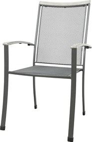 Balero strekmetaal stapelbare tuinstoel - Antraciet