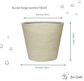 Pot Bucket Beige Washed