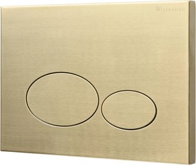 Tweedekans Saqu Oval bedieningspaneel geborsteld messing voor Geberit Sigma reservoir 12cm (UP320) 07030