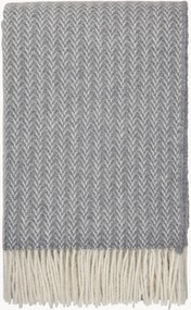 Schapenvacht plaid met visgraatpatroon en franjes Hope