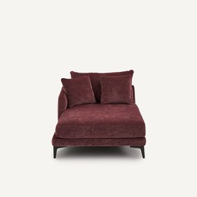 Longchair van fluweelmix, MODERNISTE, ontwerp Emmanuel Gallina