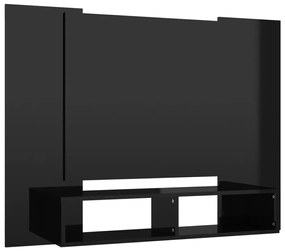 vidaXL Tv-wandmeubel 120x23,5x90 cm spaanplaat hoogglans zwart