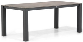 Dining Tuintafel rechthoekig 180 x 92 cm Aluminium/polywood Grijs Valley