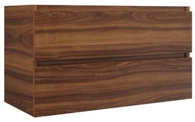Fontana Dark Emperador badkamermeubel walnoot 100cm zonder kraangat