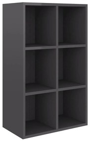 vidaXL Boekenkast/dressoir 66x30x97,8 cm bewerkt hout hoogglans grijs