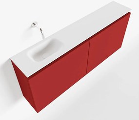 Mondiaz Ture 120cm toiletmeubel fire met wastafel talc links geen kraangat