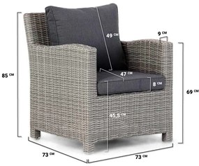 Dining Loungeset 7 personen Wicker Grijs  Domani Furniture Valley