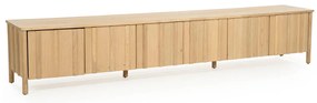Eleonora Jake Modern Tv-meubel Eikenhout Naturel 264 Cm - 264x47x50cm.