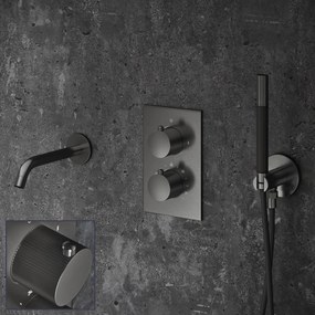 Saniclear Iron Stripes Pro inbouw badkraan verouderd ijzer - gunmetal