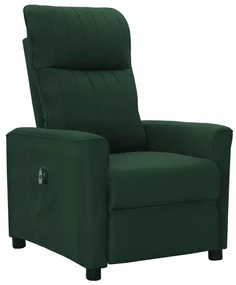 vidaXL Fauteuil verstelbaar elektrisch stof donkergroen