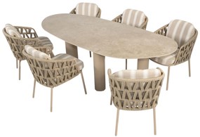 4 Seasons Outdoor Beverly tuinstoel latte  LoungestoelTuinstoel   beige weerbestendig